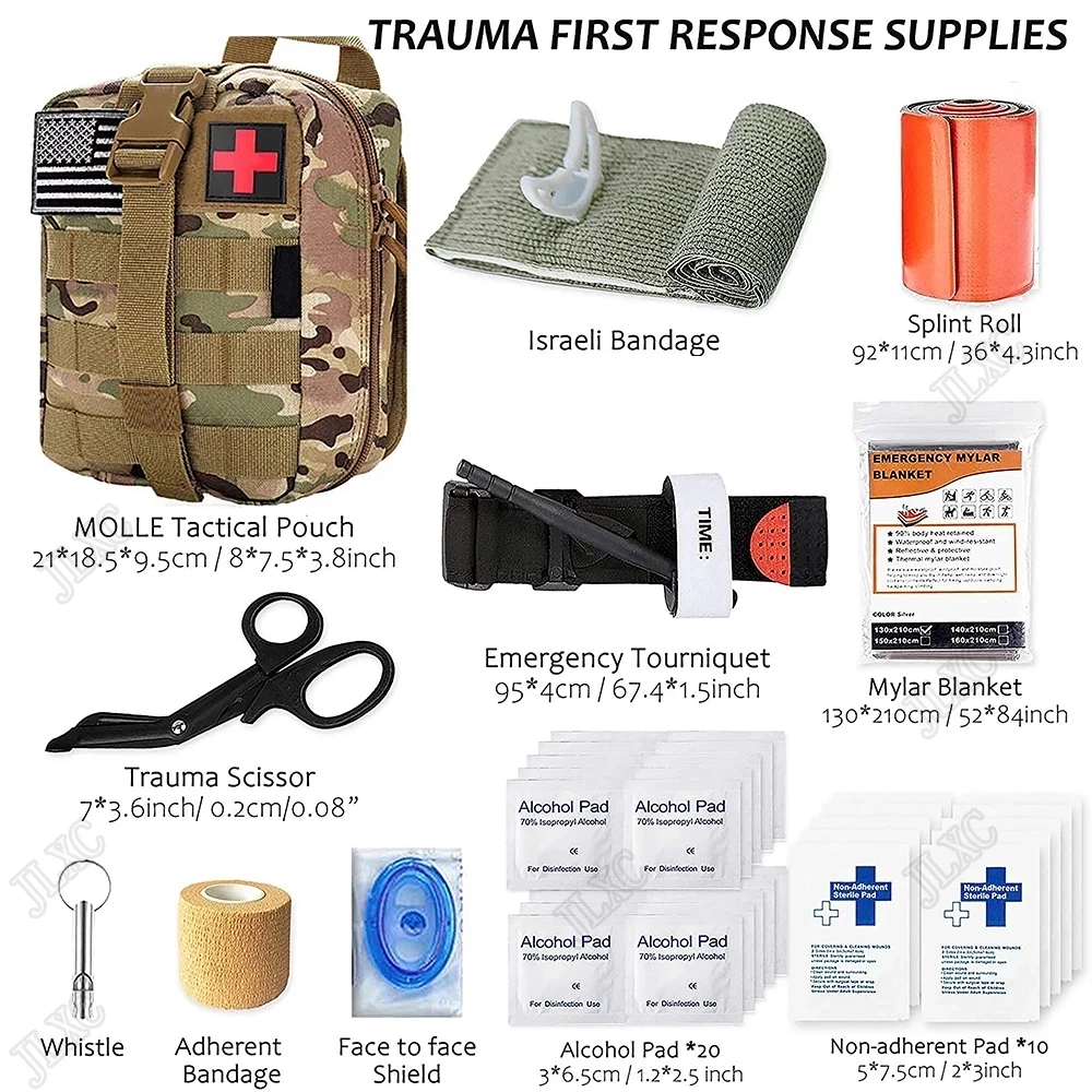 Mergency Survival First Aid Kit Military Tactical turnstile Admin Medical tourniquet Camping Gear Molle IFAK EMT for Trauma