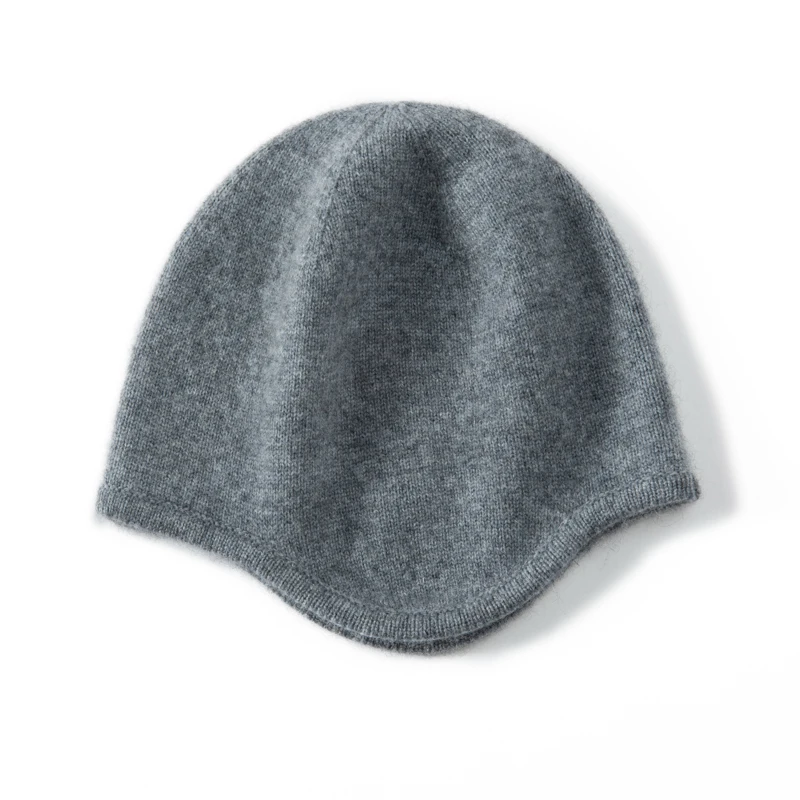 MERRILAMB Winterjacken-Mützen für Damen, lässig, hochwertige reine Kaschmirmütze, einfarbig, weiche, warme, gestrickte Outdoor-Beanie-Mütze – Detail 21