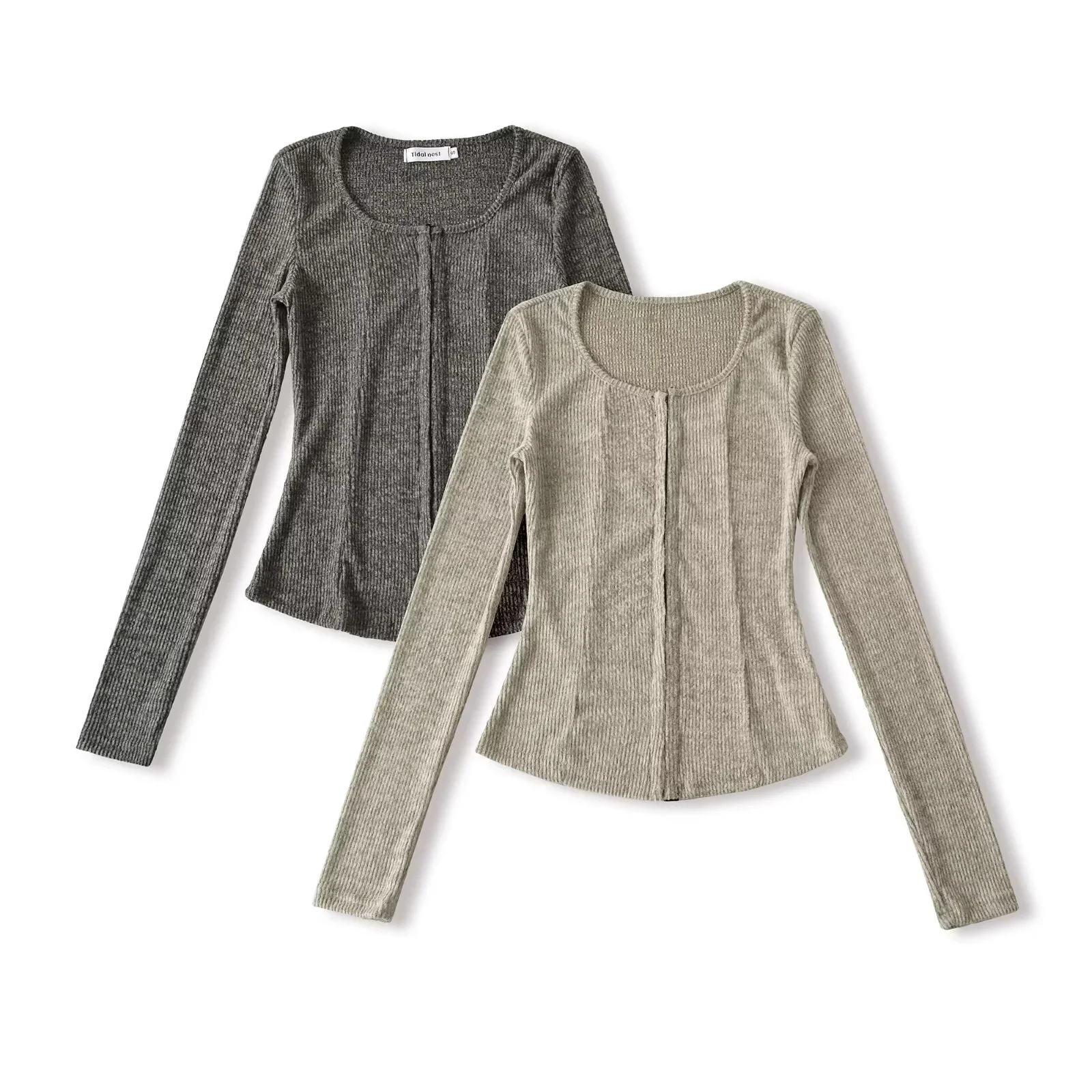 

Sexy Spicy Girl Long Sve ort Knitted Cardigan Women's Faion 2025 Autumn Zipper Tight Fit Sweater Top Chinese Sle