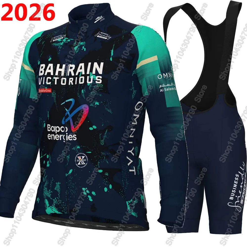 

Bahrain Victorious 2026 France Tour Cycling Jersey Set Men Bicycle Clothing Road Bike Shirts Suit Bicycle Bib Shorts MTB Maillot