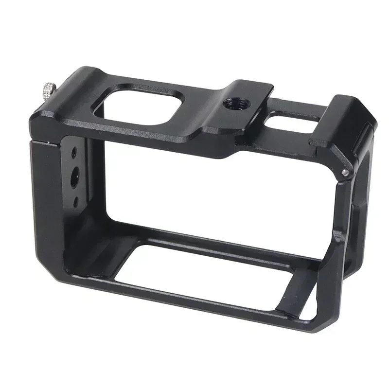 Camera Cage Rig Protective Frame Expansion Case with Cold Shoe Mount 1/4 ARRI Thread for DJI OSMO Action 3 Camera Accessories