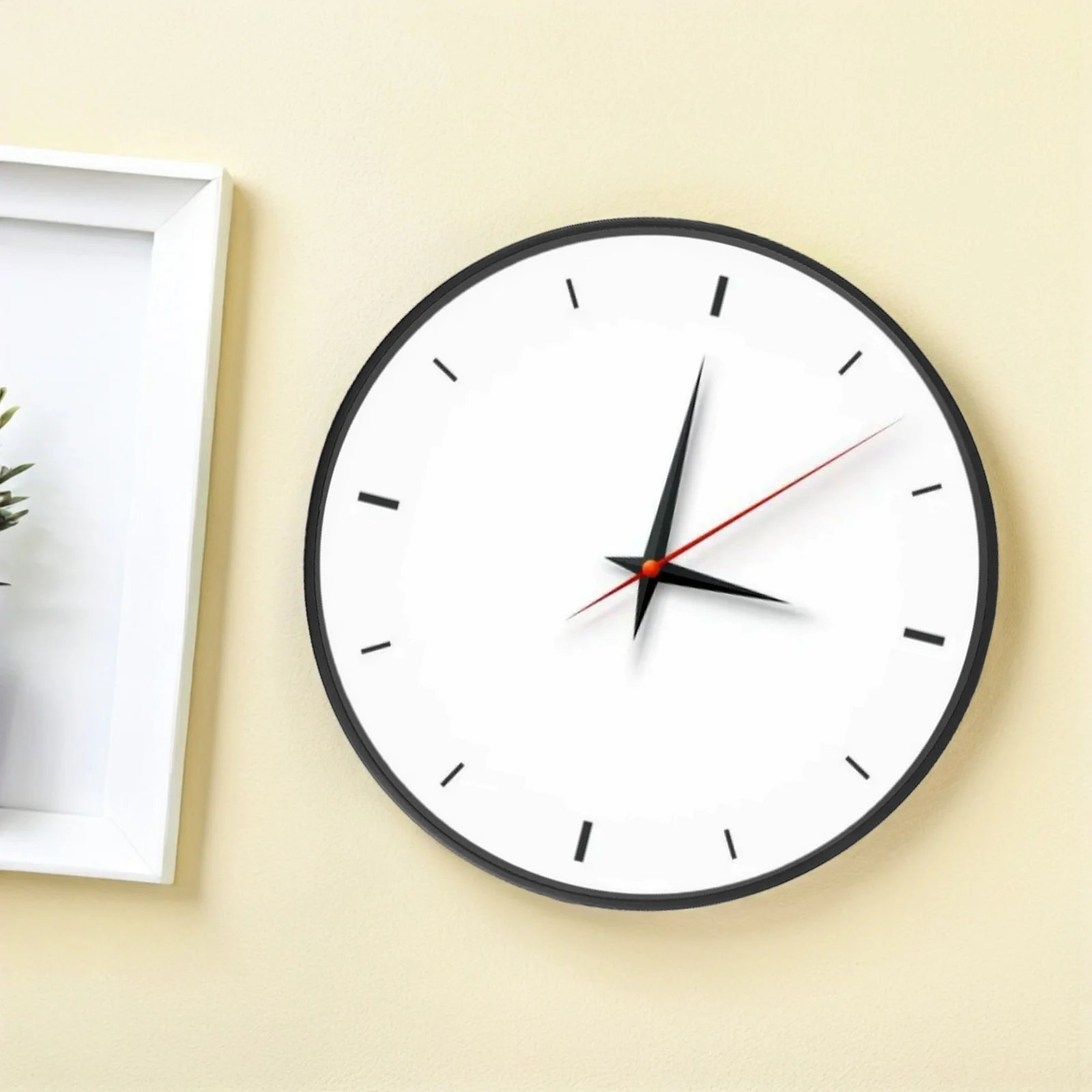 

12 Inch Round Metal Clock Frame Replacement Wall Clock Parts Decorative Shell Modern Minimalist Design Fits Any Home Style