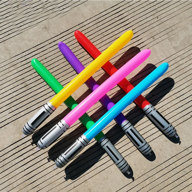 Sable de luz inflable para niños, espada láser de juguete, palo inflable de 100cm, espada inflable de Pvc para regalo de niños