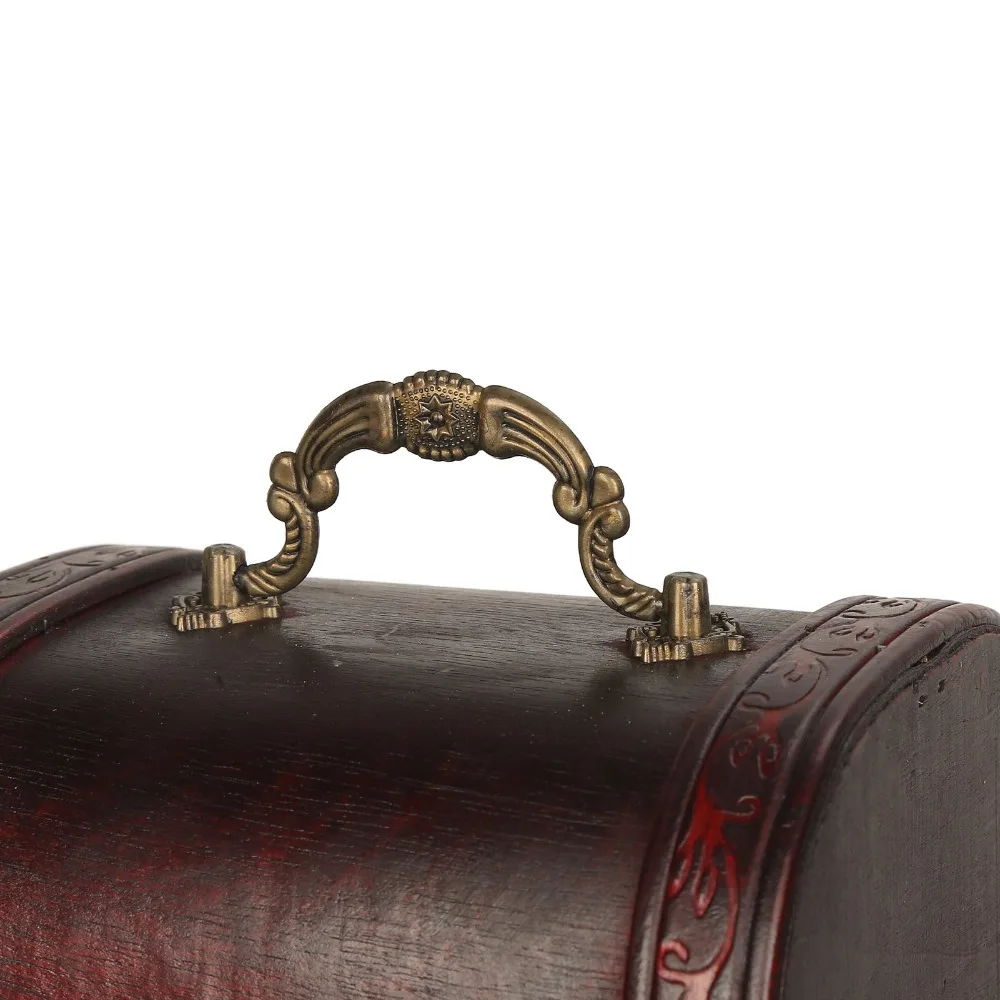 Decorative Wooden Wine Box Single Bottle Capacity 13.78 x 5.31 x 4.72in Wine Bottle Box Lid And Handle Wine Storage Case Bar