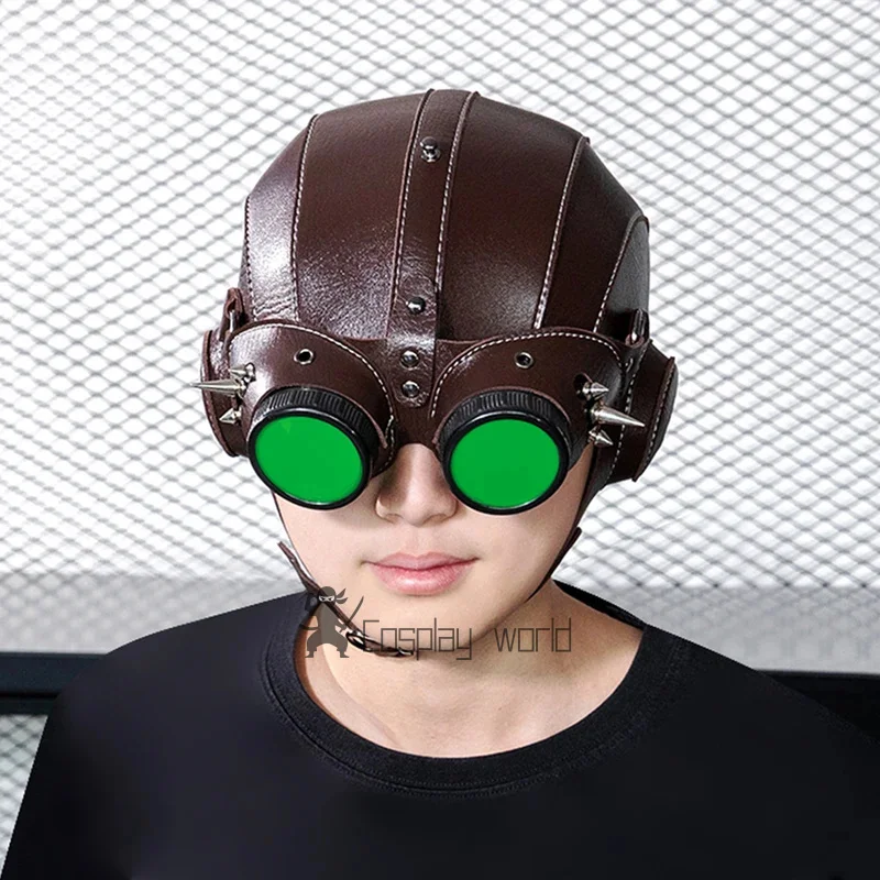 

Ретро стимпанк косплей головной убор с очками из искусственной кожи для взрослых вечерние маска костюм реквизит подарки на Рождество и Хэллоуин один размер