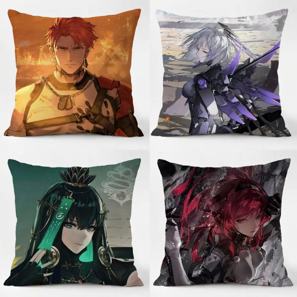 P-Punishing Gray Raven Cushion Cover Daily Washable Linen Pillowcase Soft  for Sofa Bed Home Room Decor