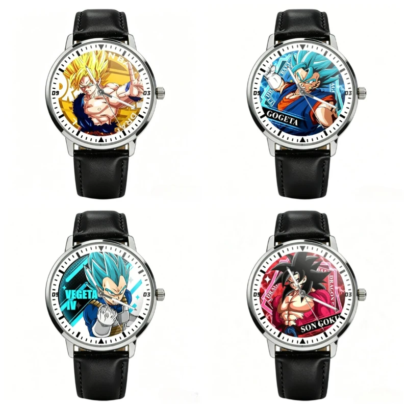 Dragon Ball Son Goku Cartoon Cute Student Watch Personality 2D Couple Analog Quartz Watch Animation Peripheral Wholesale