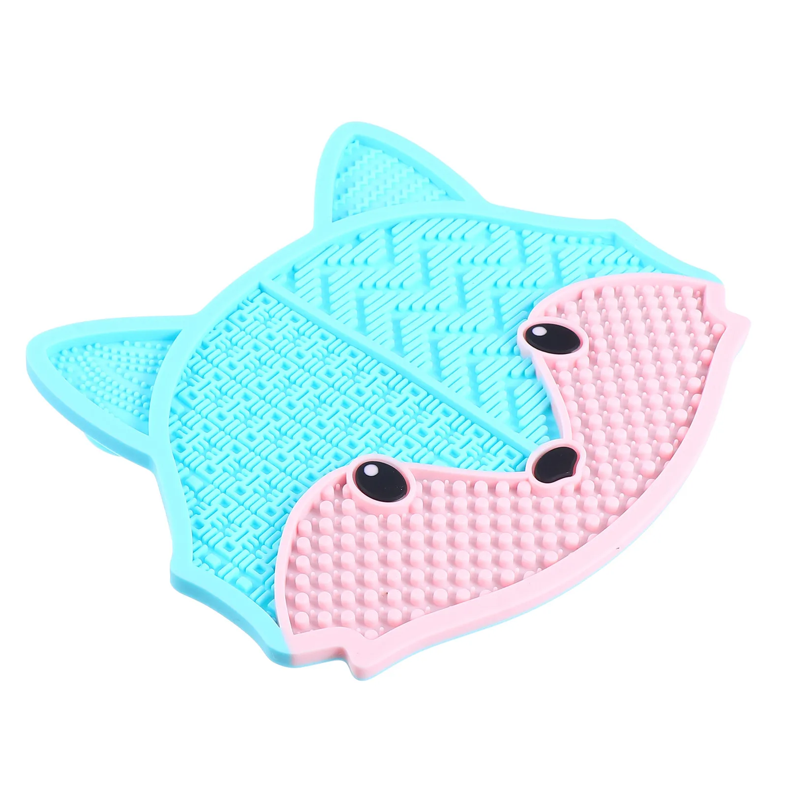 Makeup Tool Cleaning Mat Silicone Soft Texture Suction Bottom Multiple Compartments for Eyeshadow Blender Foundation Brush Wash