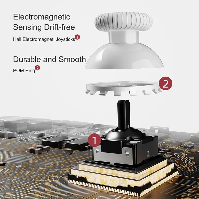 وحدة تحكم ألعاب لاسلكية من السيليكون السائل MOBAPAD N1 مع عصا تحكم بتأثير القاعة لملحقات Nintendo Switch PC Android iOS