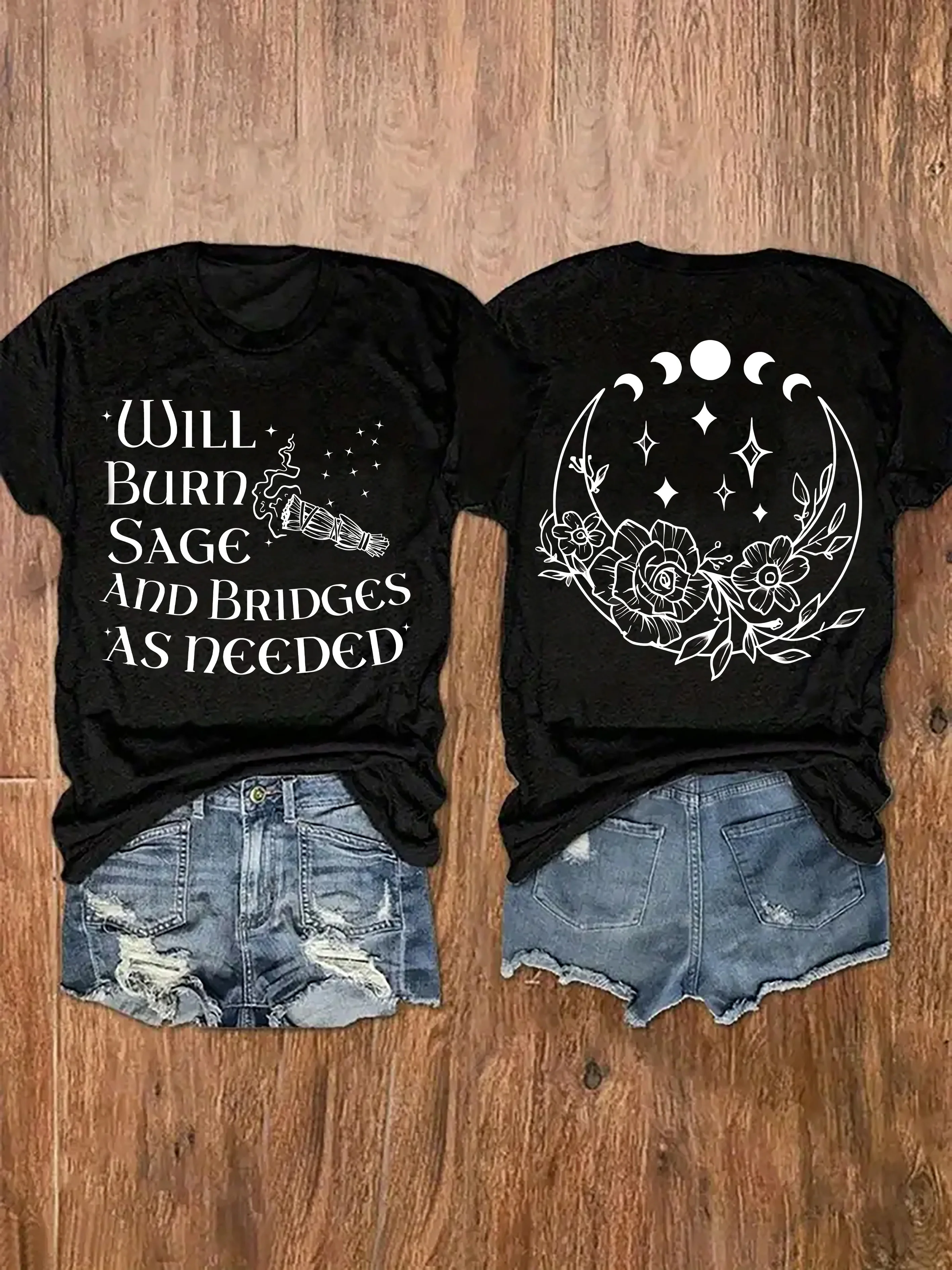 Danqiyoyo Will Burn Sage And Bridges As Needed Printed Tee Shirt Homme Graphic T-Shirts women Tshirt for women 27024