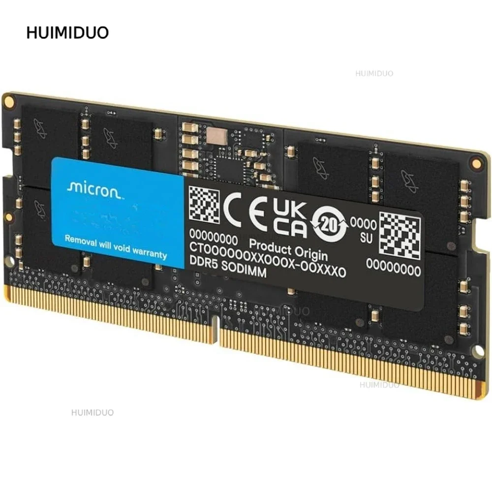 16GB DDR5 RAM 5600MHz SODIMM Laptop Memory for 13th Gen Core Ryzen 6000 Series