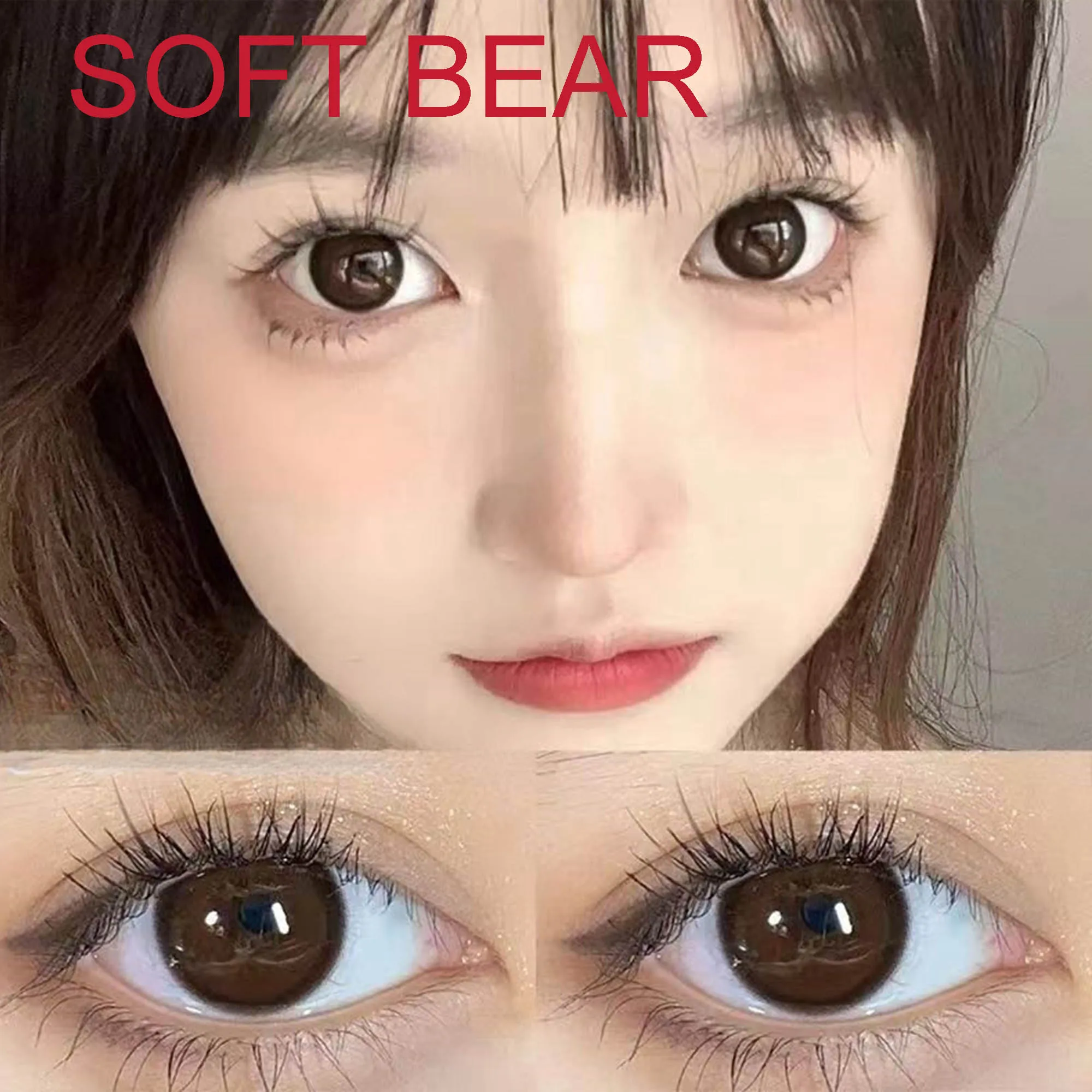 Coslens Brown 14.50mm Soft Contact Lenses for Eyes Color Women Men Accessories линзы для глаз цветные Soft Bear