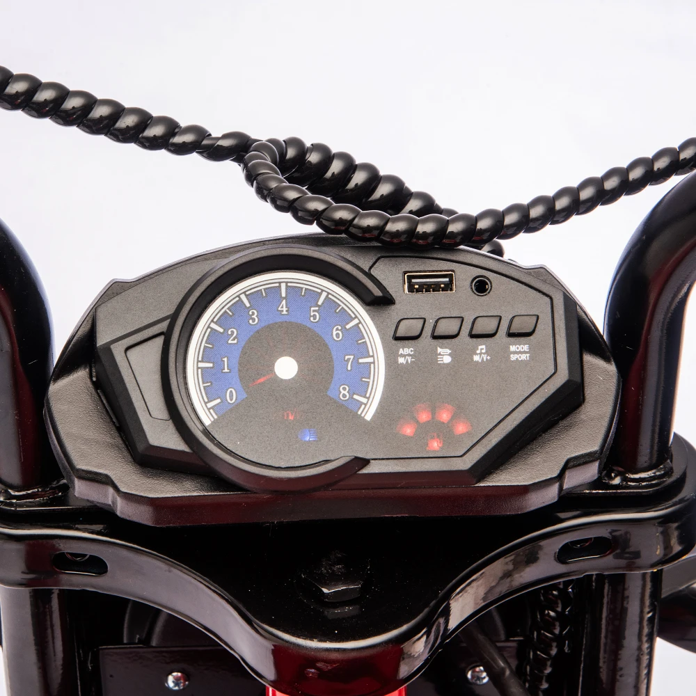 Moto jouet électrique pour enfants, 24V, 300W, moteur de moyeu à grande vitesse, roues larges de 14 pouces, poignée torsadée, vitesse d'accélérateur jusqu'à 11.18MPH