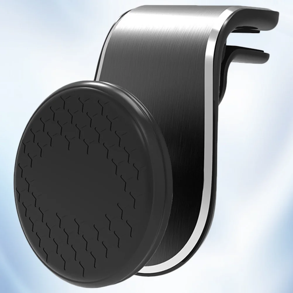 

Car Phone Holder Magnetic Silicone Metal Support Black L-Type Dull Polish For Mobile Smartphone Mount Auto Vehicle Accessory