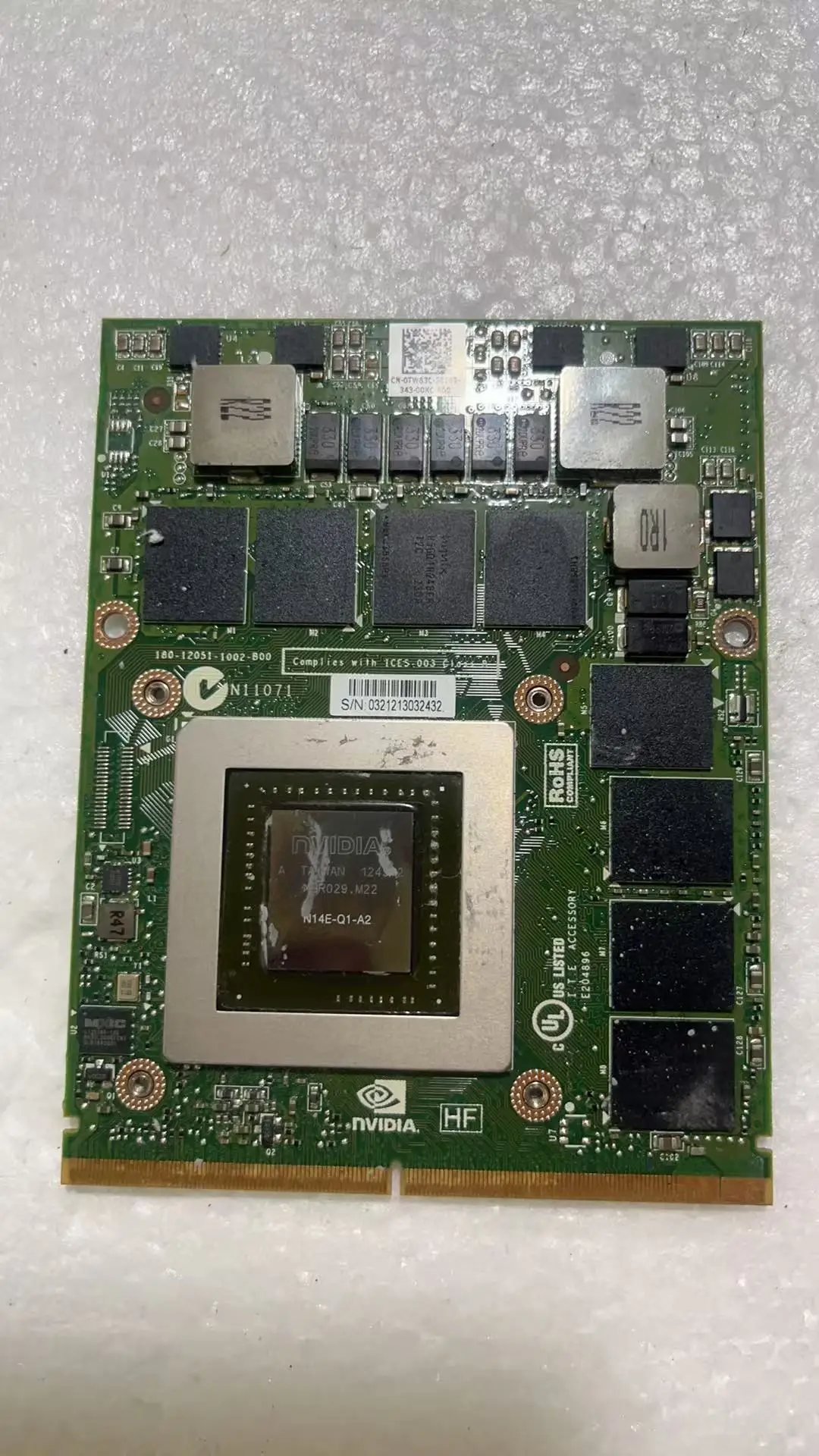 MXM K3000M 2GB GPU For A1312 M6600 M6700 M6800 8770W 8760W 8740W