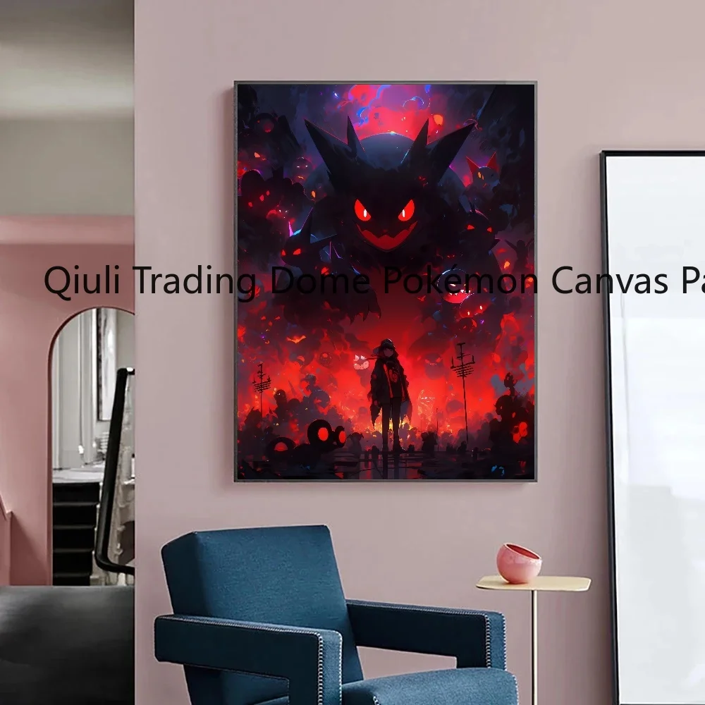 Pokemon Anime Ghost Gengar Poster HD Leinwand Malerei geeignet für Mode Bar Disco Wand kunst Dekoration Malerei Freund Geschenk