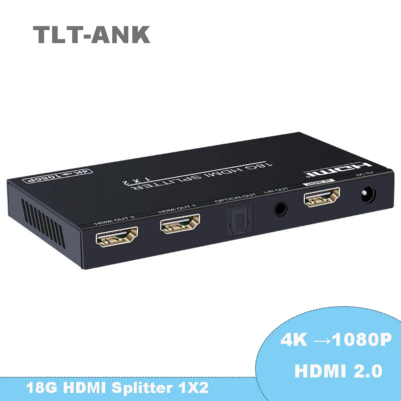 

4K HDMI 2.0 Splitter HDR Scaler,HDMI Splitter 1X2 1x4 4K 60Hz 4:4:4 18Gbps HDR For HDTV System