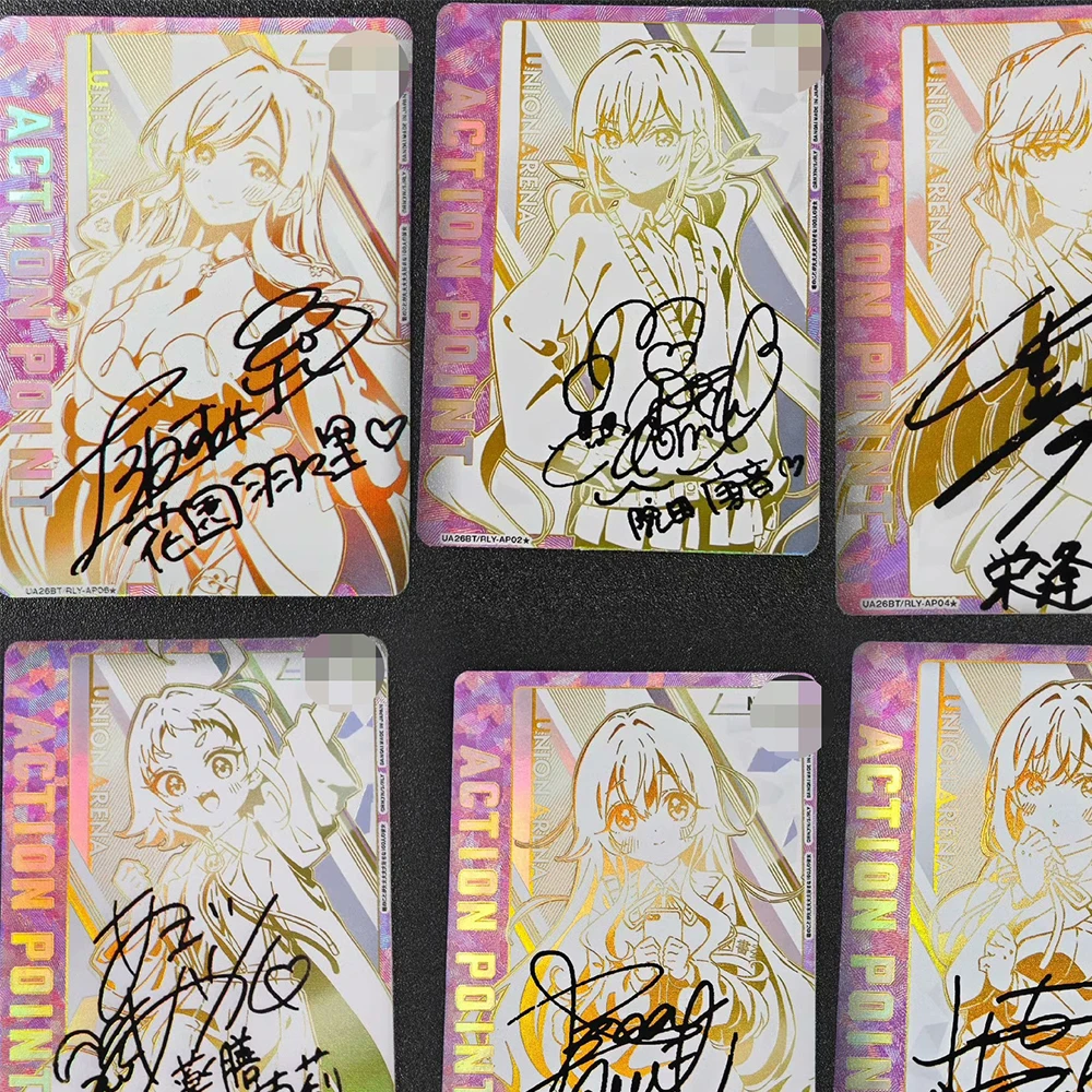 Anime UA UNION ARENA Collection Card Bronzing Signature Card Refractive Color Flash Textured Hanazono Hahari Yakuzen Kusuri Gift