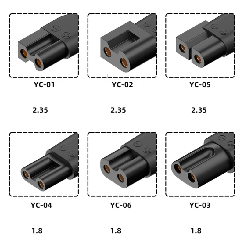 6pcs Type-C Charger Adapter Shaving Power Adapter for Electric Hair Clipper Beard trimmers,Shavers,Beauty Instruments 24BB