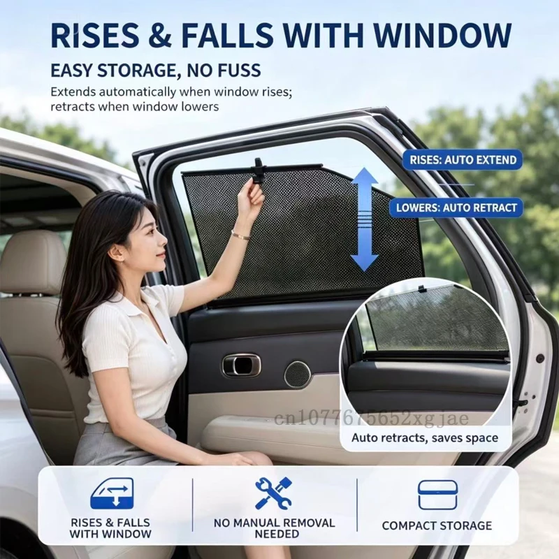 For Audi Q7 2006-2014 4L Retractable Car Window Sunshade Heat Insulation UV Protection Sun Shield Anti Glare Car Accessories