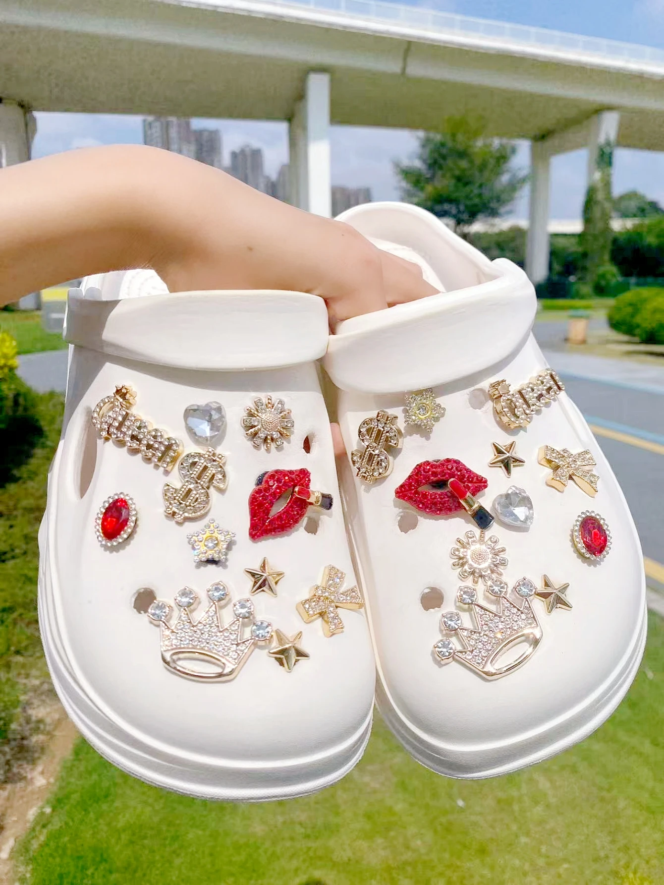 22 pieces of rhinestone beaded bow shoes decorations - DIY detachable shoe accessories, shoe decoration parts, holiday gifts