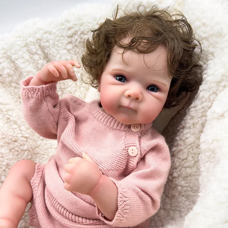 45cm  Reborn Baby Doll Bettie  Lifelike Cuddly Baby Multiple Layers Painting 3D Skin with Hand Root Hair