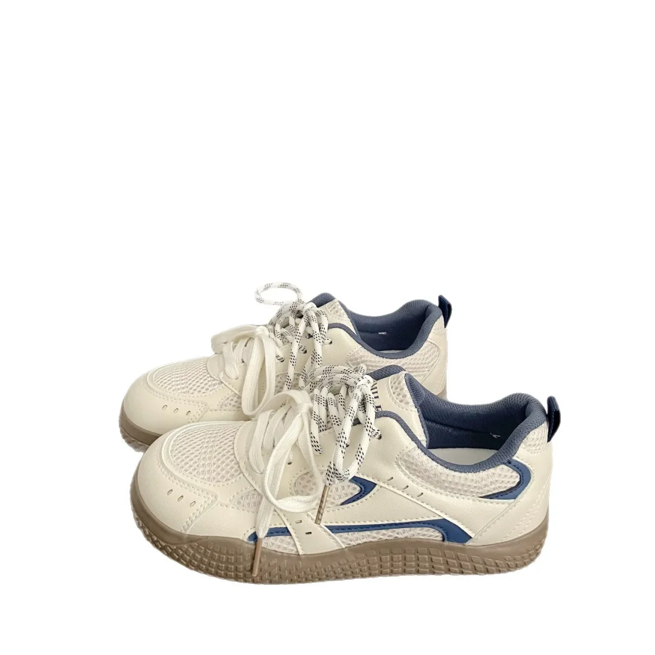 ربيع 2025 المرأة نمط جديد رياضي عادية تنفس شبكة الانزلاق على أحذية المضادة للانزلاق مريحة كعب منخفض المطاط وحيد أحذية رياضية