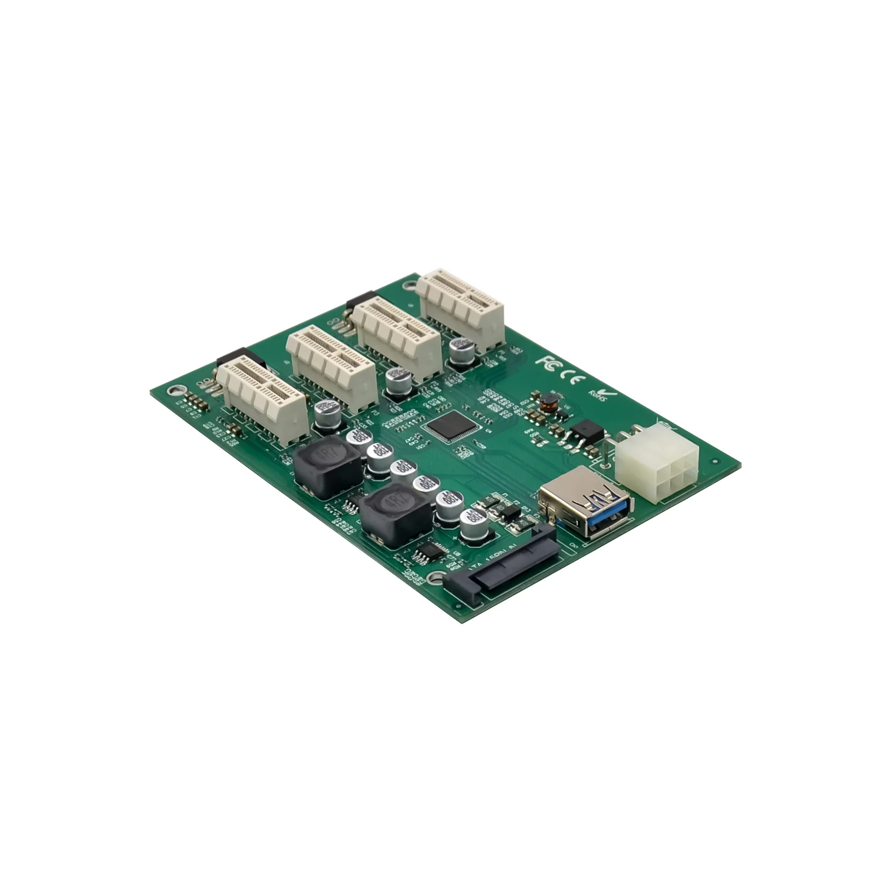 SUNWEIT NEW ASM1184e  PCIe 1X 1 to 4 PCI-E 1X Slot Expansion Riser Card for GPU in Stock