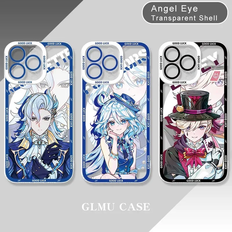 Genshin Impact Furina Neuvillette Lyney TPU Case For Samsung Galaxy S24 S23 S22 Ultra S21 S20 FE Note 20 10 Plus A15 A25 A35 A55