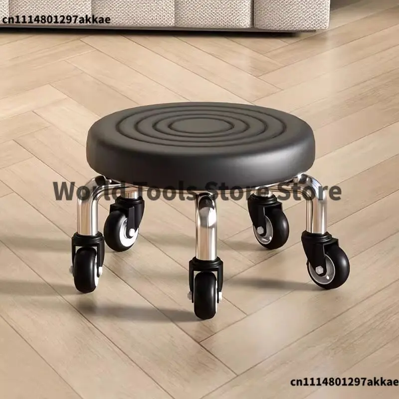 

Swivel Stool Small Nail Art Small Bench Stool Home Use Rolling Low Stool Chair Learning Low