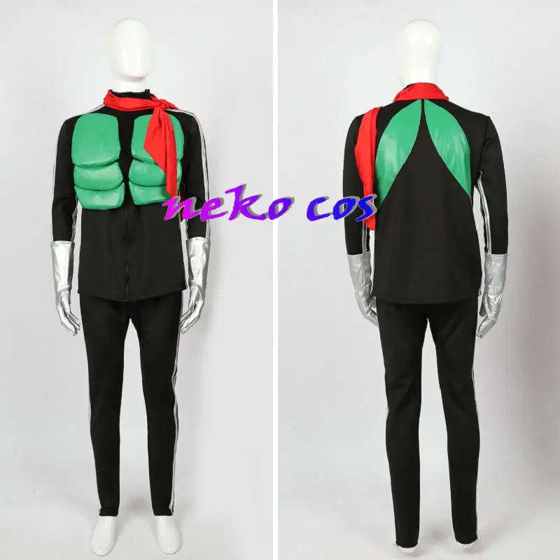 

nekocos Rider No.1 1 go Five-piece suit - tops trousers gloves scarfchest muscles Cosplay Customized size