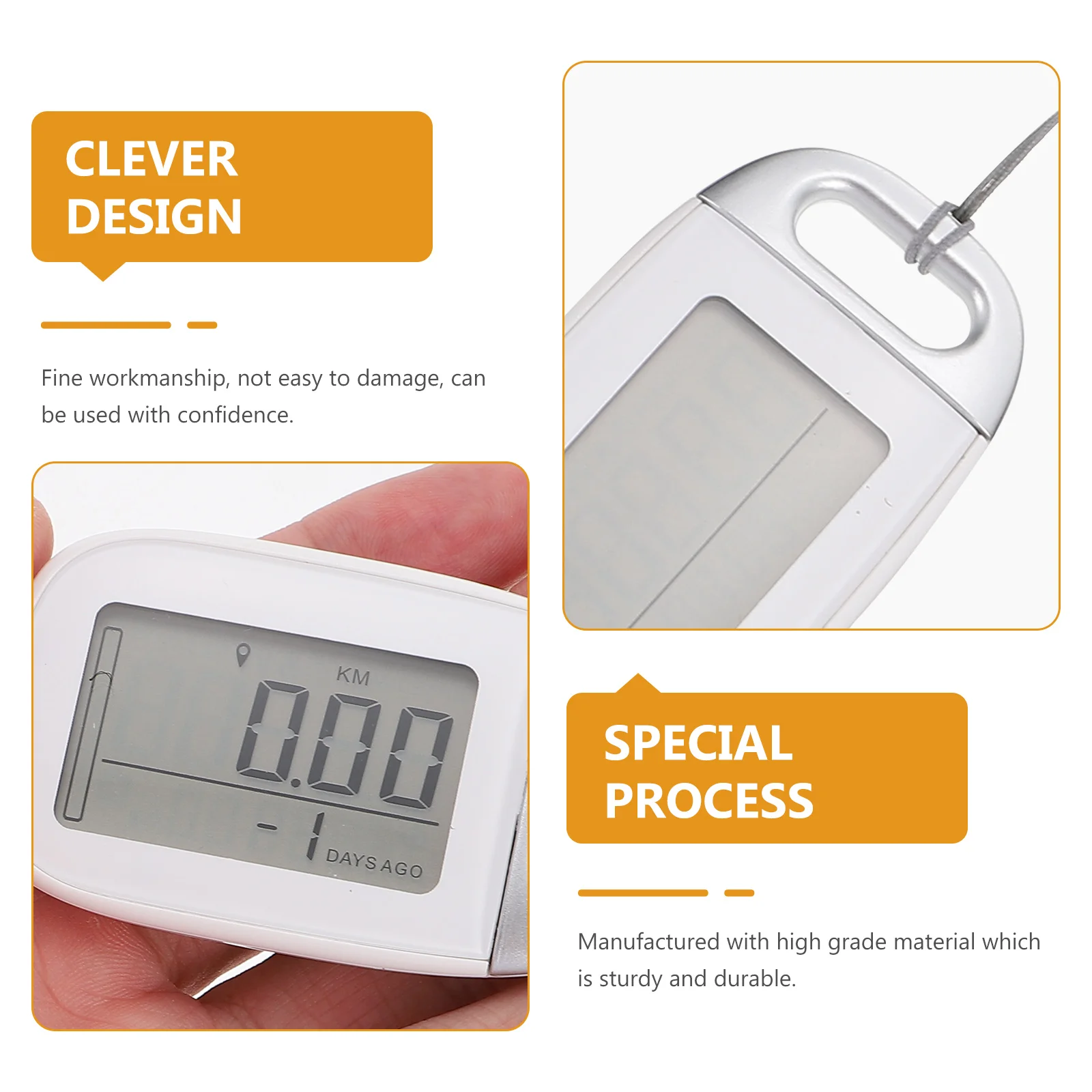 Pedometer 3D Digital Walking Calorie Tracker Mini Electronic Intelligent Traveler Fitness Monitor Multi-Function Step for Sport