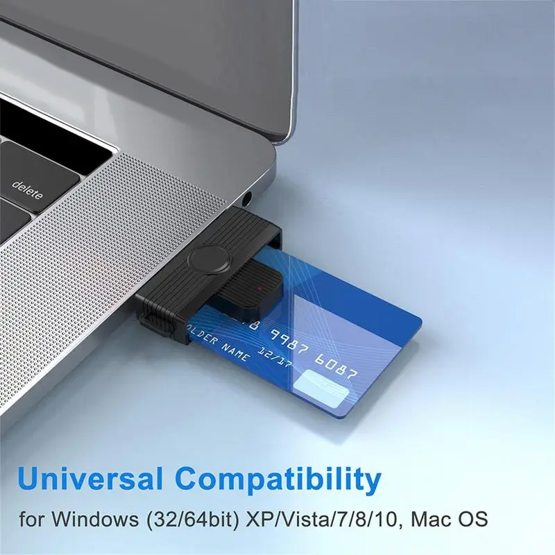 CAC Reader Two Factor Authentication Rocketekk Smart CAC Card Reader Type C Bank Tax Declaration SIM Chip IDCard Smart Card Read