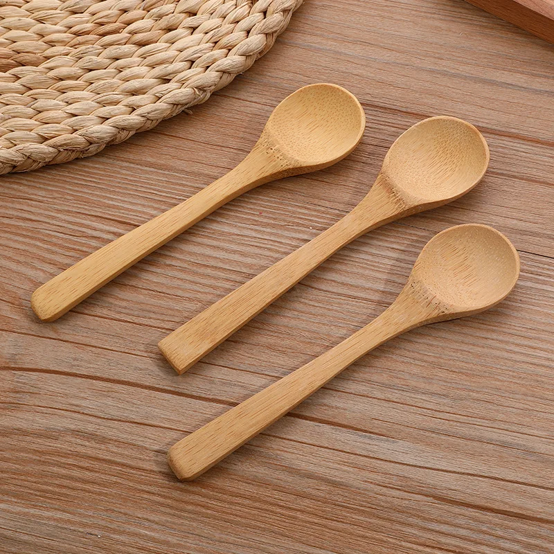 10/20/50/100pcs Reusable Bamboo Honey Spoon Soup Spoons Tasting Spoons Wooden Teaspoon for Coffee Tea Jam Herbs Salts Desert