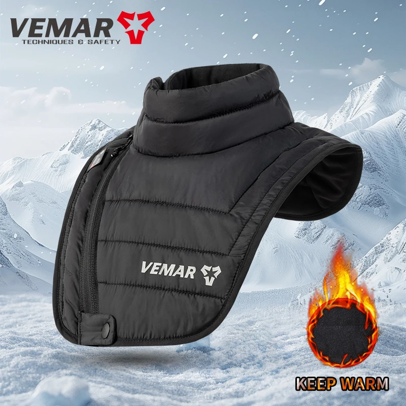 

Winter VEMAR Motorcycle Full Neck Cover Chest Anti Cold Protection Windproof Warm Motocross Fleece Balaclava Moto Neck Scarf