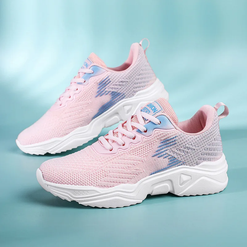 36-45 Large Size Autumn Women's Casual Sports Shoes Men's Women's Same Style Mesh Surface Breathable Light Running Travel Shoes