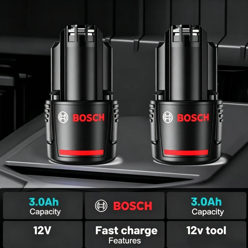 100% Original Bosch 12V 3.0Ah Li‑ion Battery, Fast Charging ,Compatible with all Bosch Blue label Professional 12V power tools