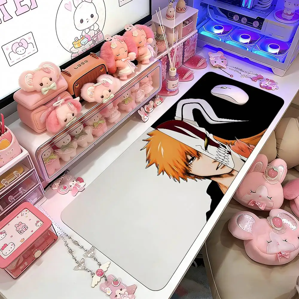 B-Bleach Thousand-Year Blood War Mauspad, Gaming-Schreibtischunterlage, Sakura-Mauspad, Anime-Büroteppich, Gamer-Tastatur, Computertische