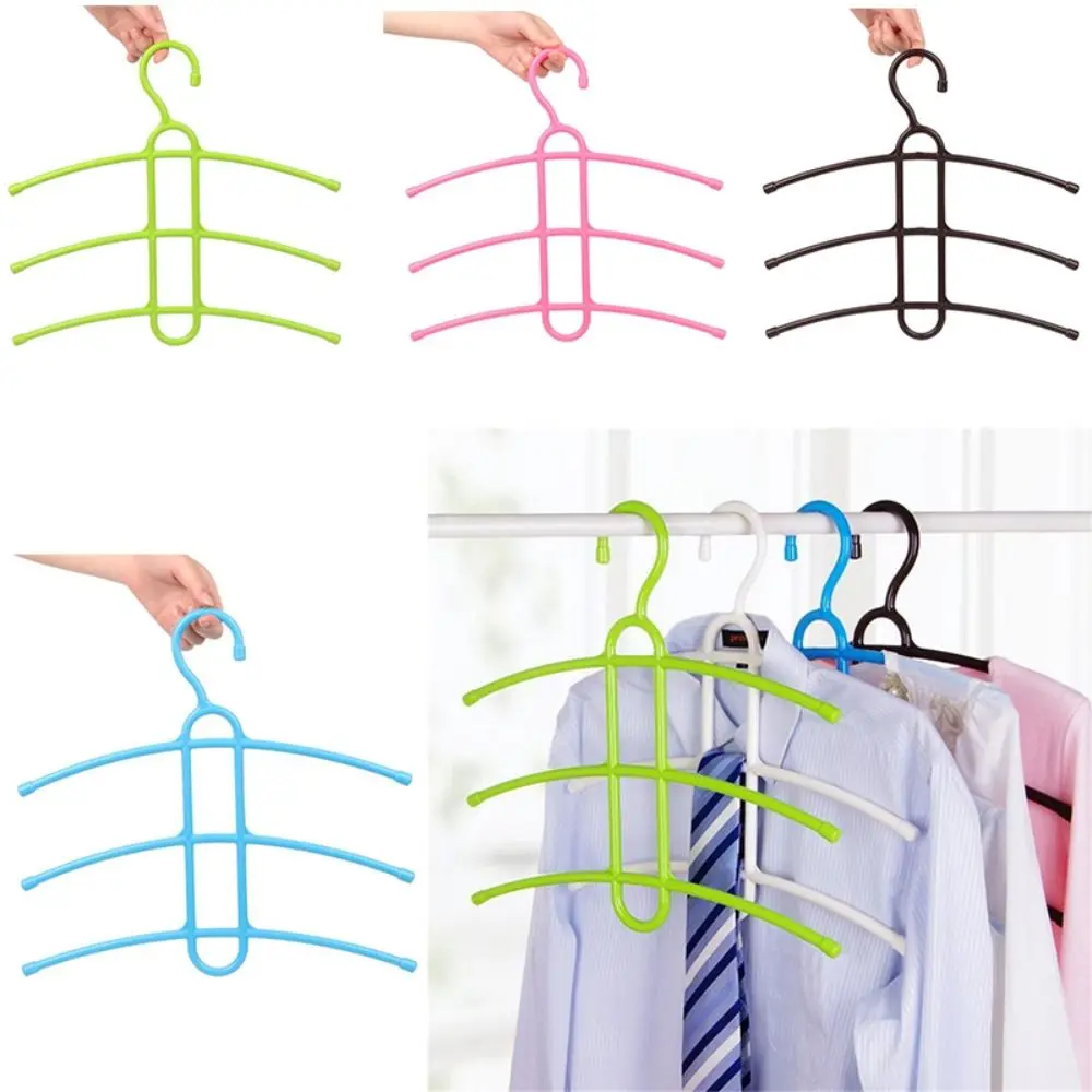 Multifunctional 3 Layer Hanger Hook Anti-skid Wardrobe Organizer Clothes Rack Clothes Hanger Space Saver