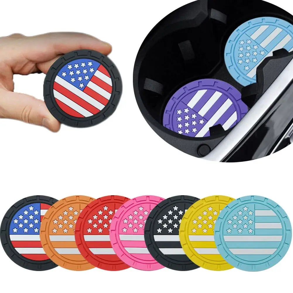 Non Slip Car Water Coasters Cup Holder Accessories For Interior Universal Shockproof Drink Mat Insert Coasters A8C0