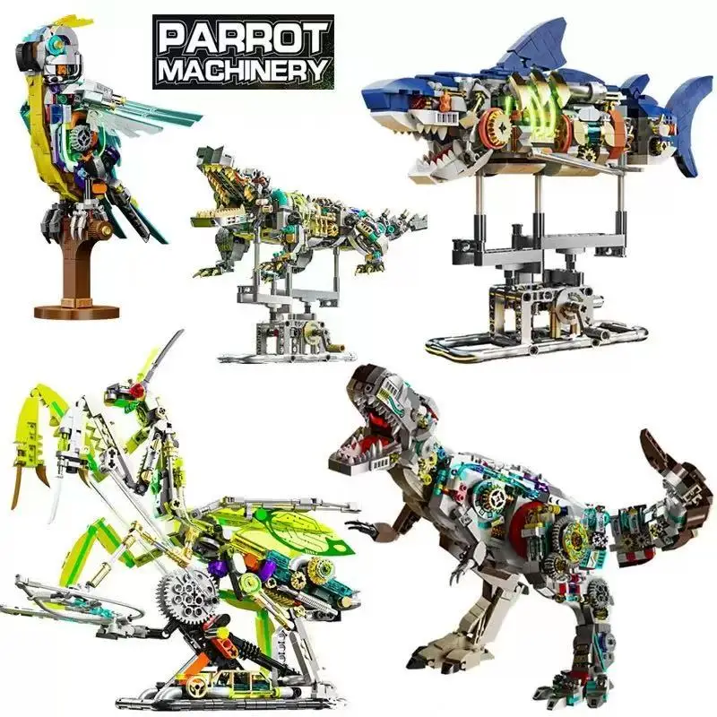 

Механическая сборная модель-конструктор - Тираннозавр, Раптор, Попугай, Скорпион - Обучающий набор для самостоятельной сборки для детей