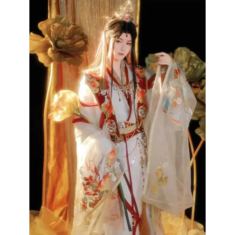 

ff34Tian Guan Ci Fu tai zi Platinum Peacock Hua cheng Costume Xie Lian Yue Shen Cosplay Halloween part