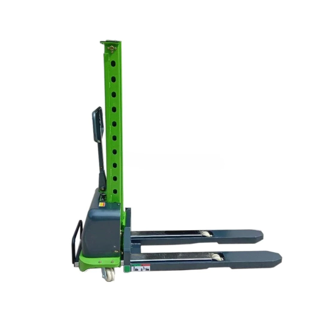 Hot Pallet Truck 0.5 Ton Self Lift Semi Electric Stacker 500kg Self Loading Stacker in Stock