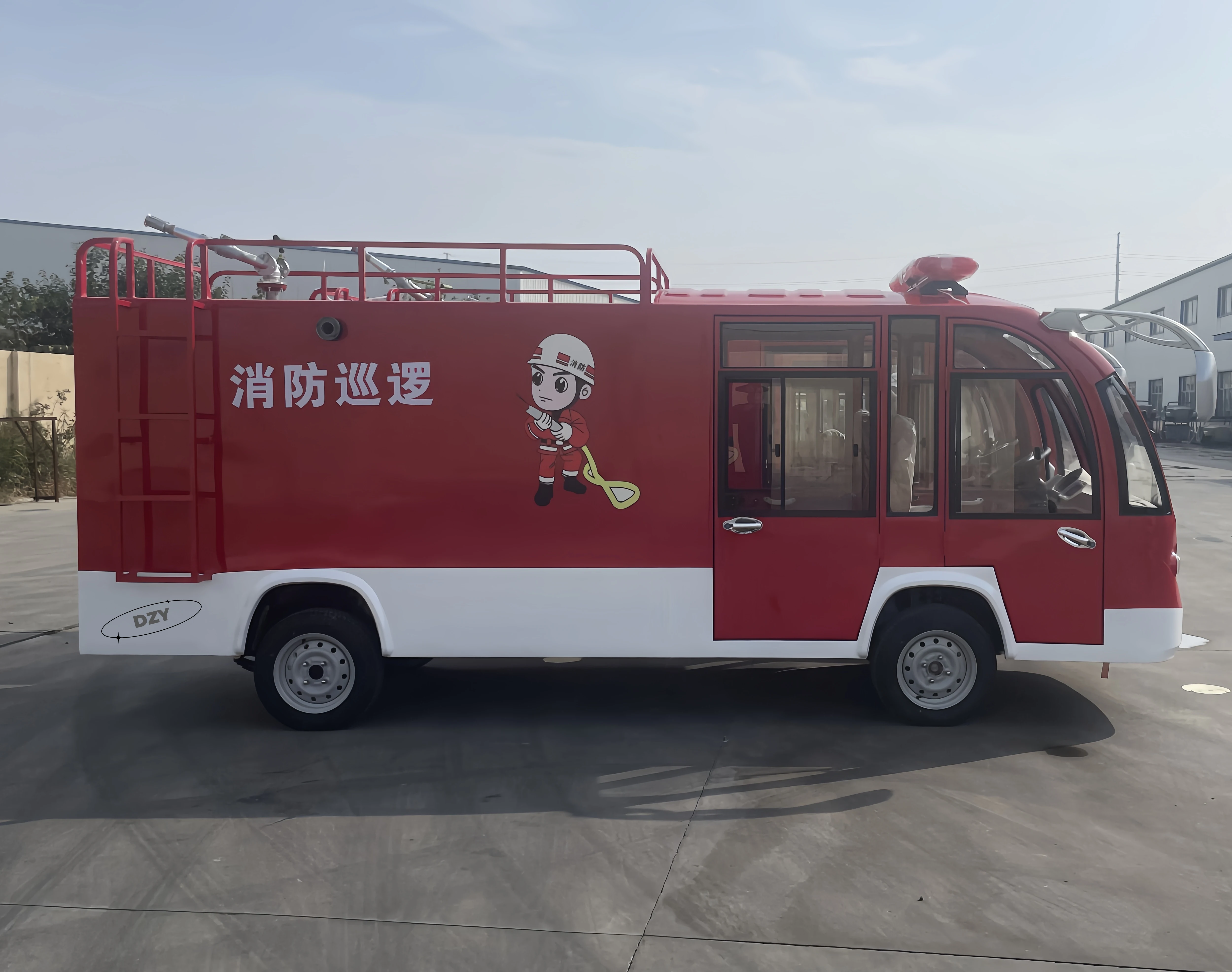 Electric small fire trucks can save lives in emergency situations and can be customized