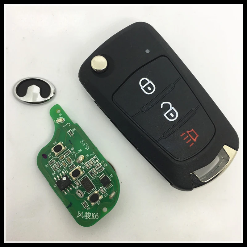 3 Nút Xe Gấp Flip Remote Key FOB Dành Cho Đại GWM WINGLE 5 WINGLE 6 STEED HAVAL H1 H5 c30 Gấp Chìa Khóa Vỏ Chìa Khóa