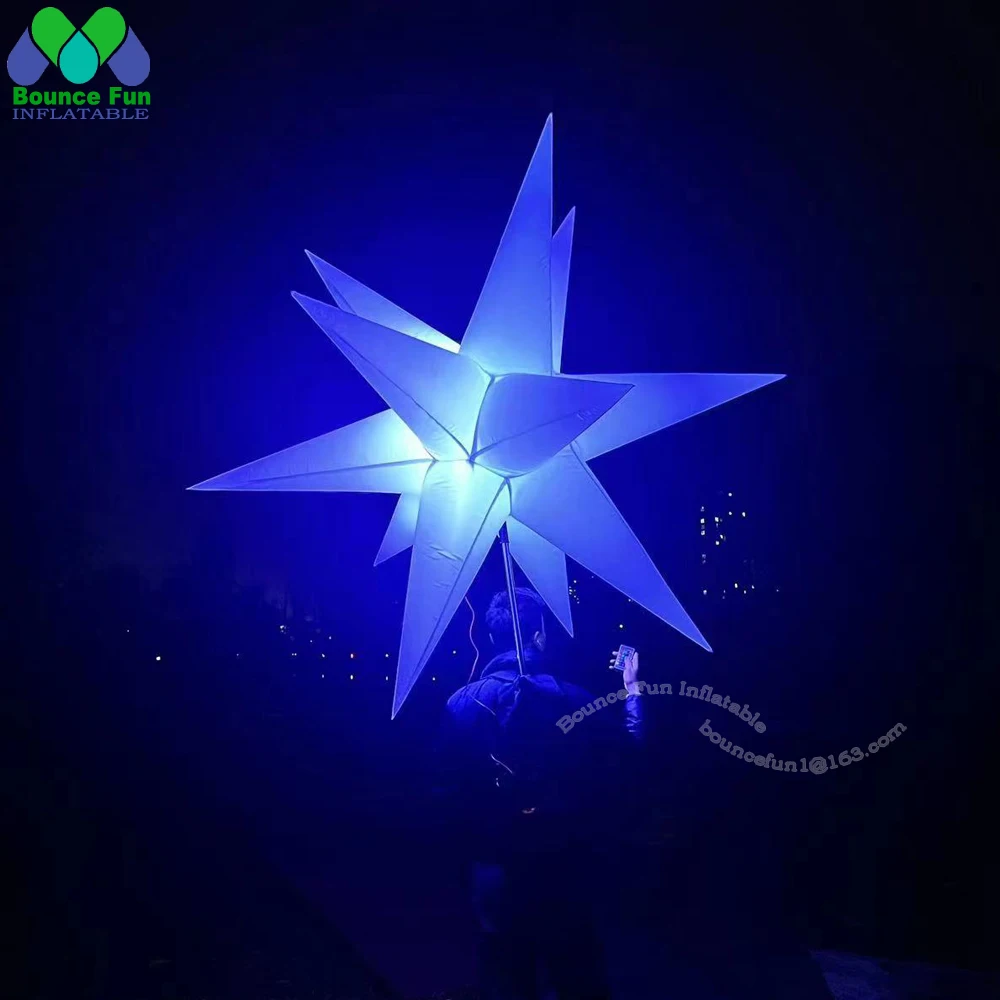 Best Giant Shooting Inflatable Star Costume With Led Lights Adults Walking Star Balloon Performance Costume For Parade Events