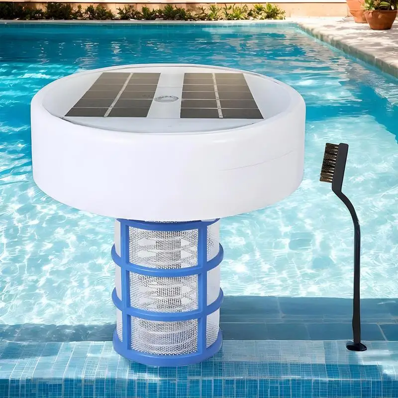 

Ionizer for Pool Solar Powered Floating Ionizer Water Cleaner Water Purifier with Copper Ionization Multi-Color LED Lights