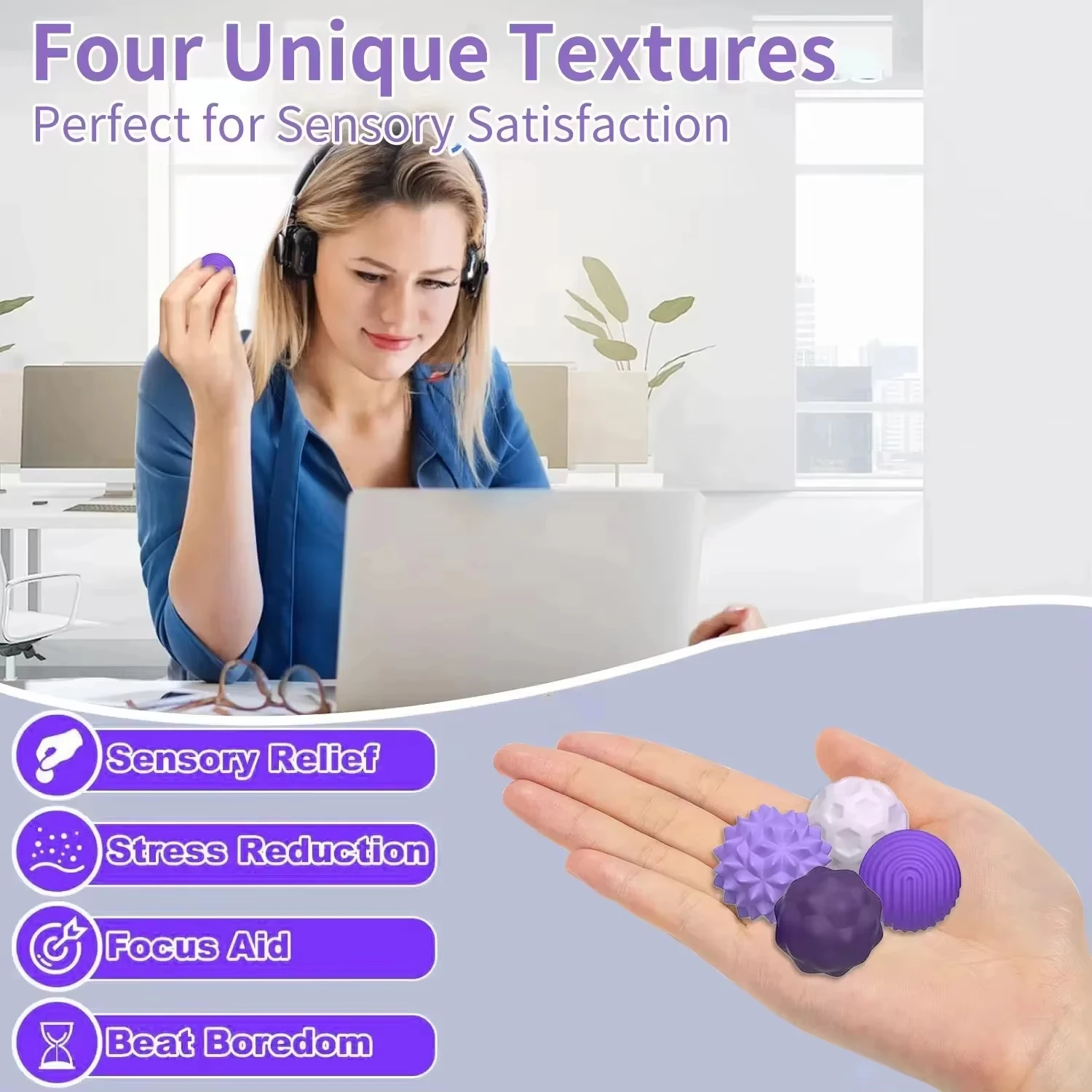 Magnetic Silicone Sensory Balls 3
