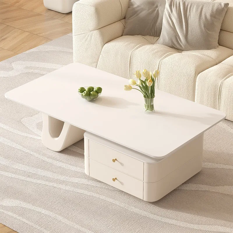 

Cream style design coffee table living room home, rock slab coffee table