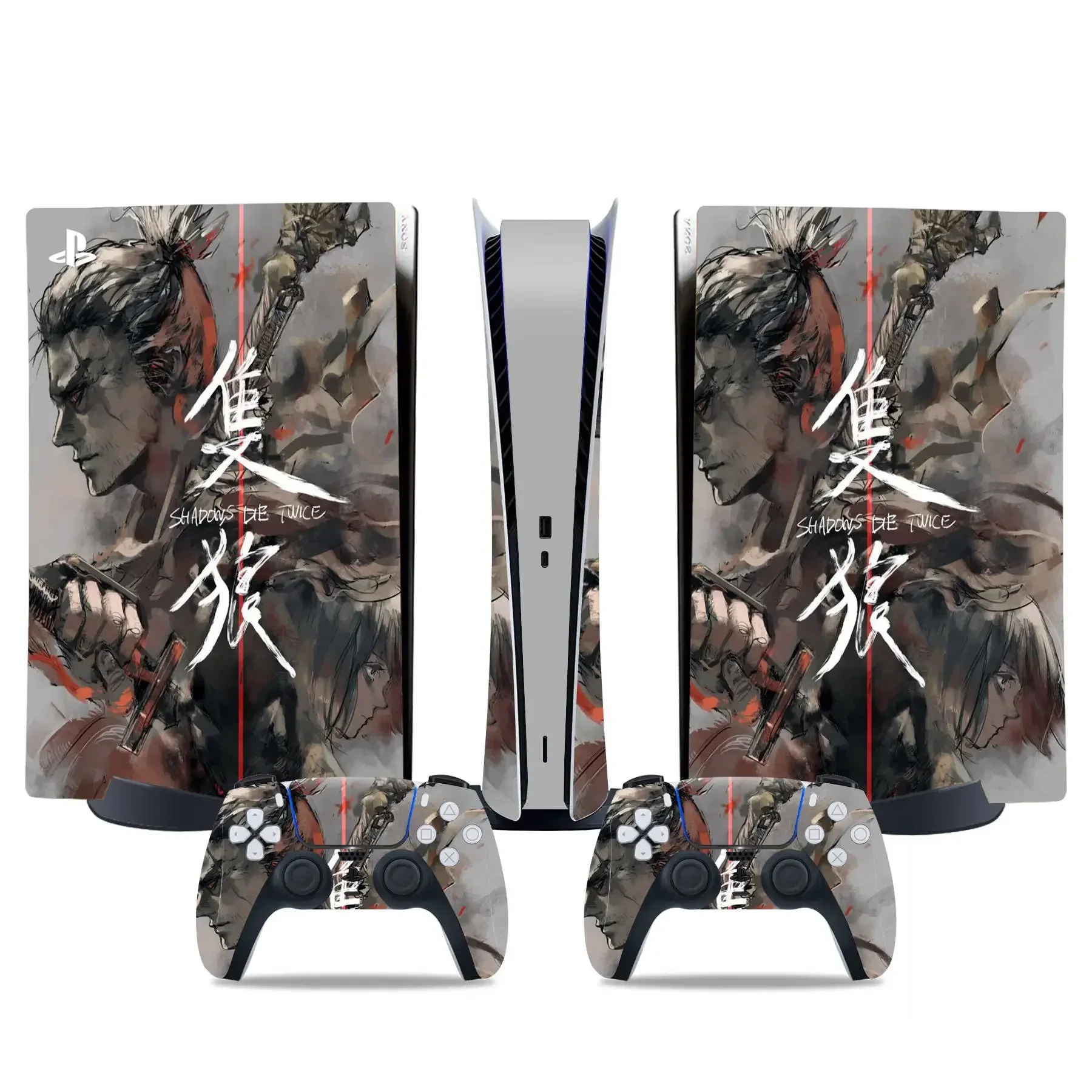 Sekiro schaduwen sterven tweemaal Vinyl Decal Skin Sticker voor PS5 Digital Controller Console Case controller skin sticker